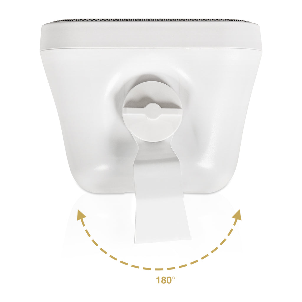 Sound Town TARVOS-MS6W-PAIR-R | REFURBISHED: Pair of Passive 70V/100V 6.5" Weather-Resistant Surface-Mount Speakers, w/ IP55-rated Enclosure, for Home & Commercial, White-Adjustable Mounting Options 