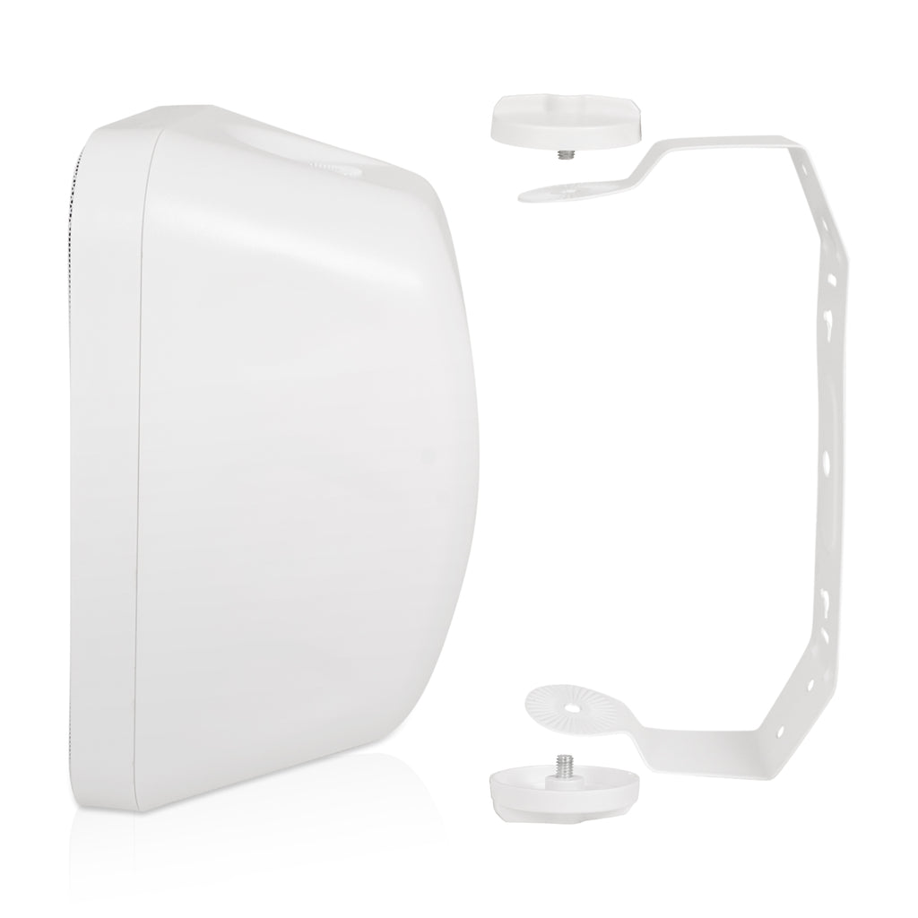 Sound Town TARVOS-MS6W-PAIR-R | REFURBISHED: Pair of Passive 70V/100V 6.5" Weather-Resistant Surface-Mount Speakers, w/ IP55-rated Enclosure, for Home & Commercial, White-Wall Mount Brackets