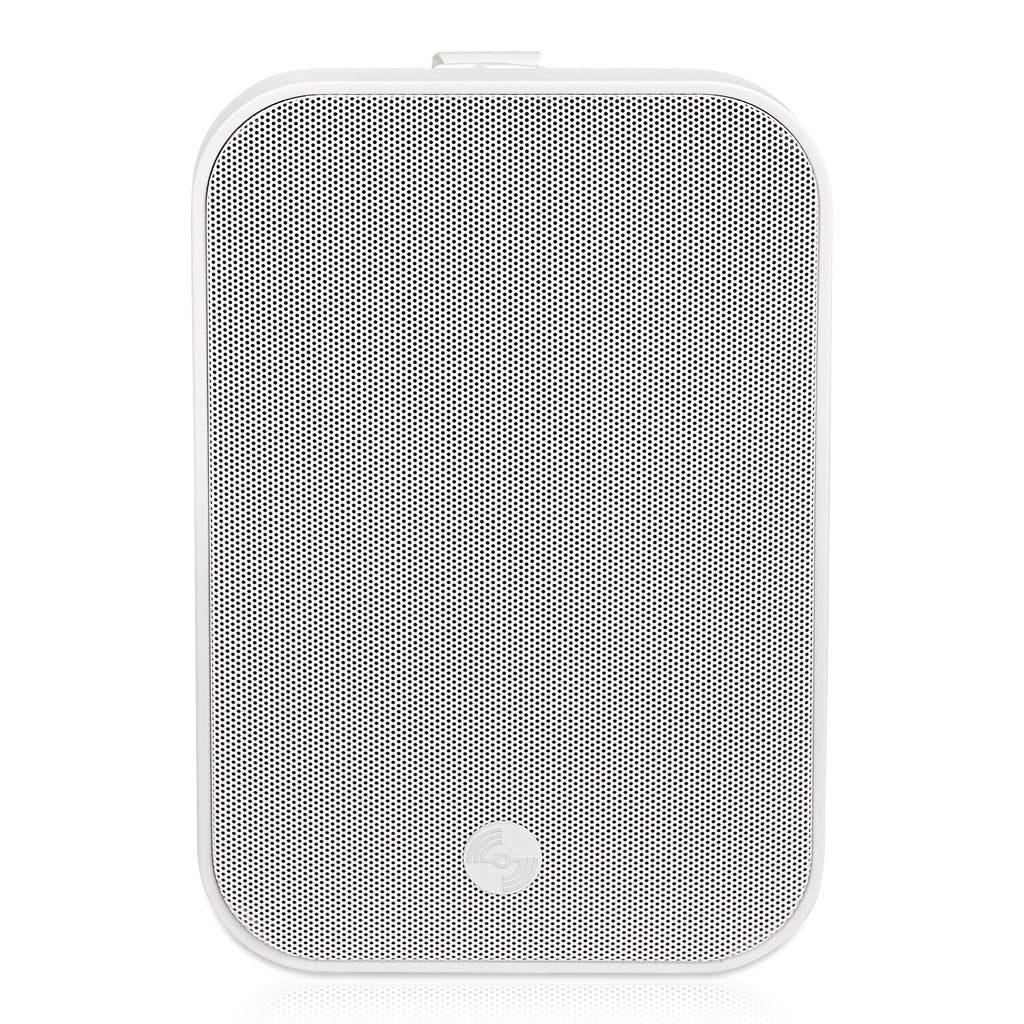 Sound Town TARVOS-MS6W-PAIR-R | REFURBISHED: Pair of Passive 70V/100V 6.5" Weather-Resistant Surface-Mount Speakers, w/ IP55-rated Enclosure, for Home & Commercial, White-Front 