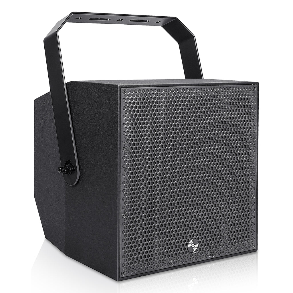 Sound Town TITAN-10B | 2-Way 10" Weatherproof IP66 Coaxial Loudspeaker with Surface-Mount U-Bracket for Outdoor Installations, 70V/100V/8Ω, Black - Right Panel