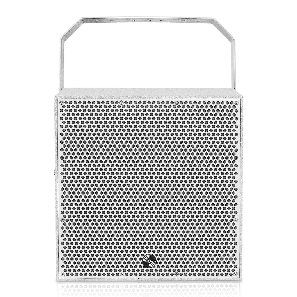 Sound Town TITAN-10G | 2-Way 10" Weatherproof IP66 Coaxial Loudspeaker with Surface-Mount U-Bracket for Outdoor Installations, 70V/100V/8Ω, Gray - Front Panel