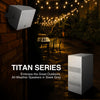Sound Town TITAN-10G | 2-Way 10" Weatherproof IP66 Coaxial Loudspeaker with Surface-Mount U-Bracket for Outdoor Installations, 70V/100V/8Ω, Gray - Outdoor Applications