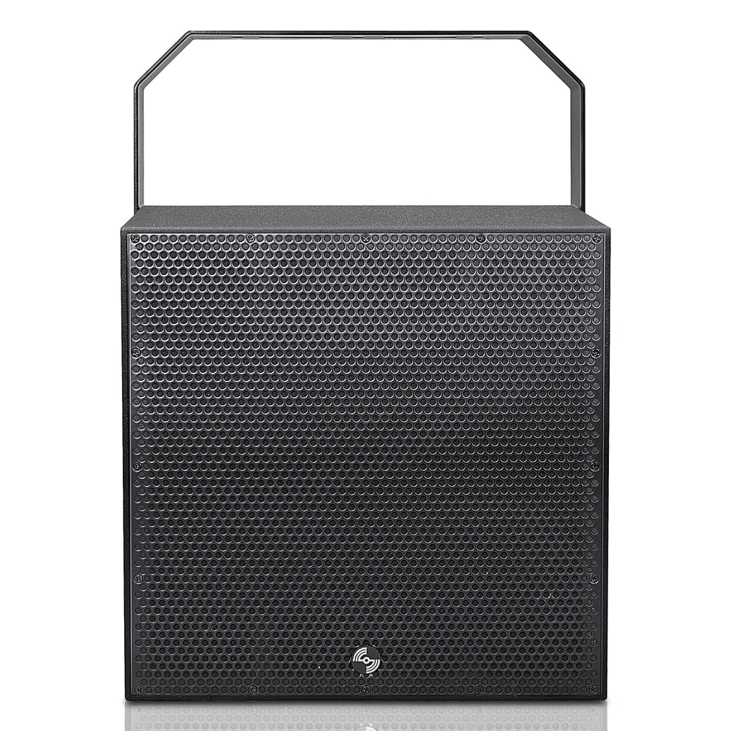 Sound Town TITAN-12B | 2-Way 12" Weatherproof IP66 Coaxial 600W Loudspeaker with Surface-Mount U-Bracket for Outdoor Installations, 8Ω, Black - Front Panel