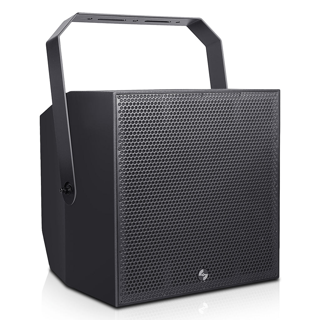 Sound Town TITAN-12B-R | REFURBISHED: 2-Way 12" Weatherproof IP66 Coaxial 600W Loudspeaker with Surface-Mount U-Bracket for Outdoor Installations, 8Ω, Black - Right Panel