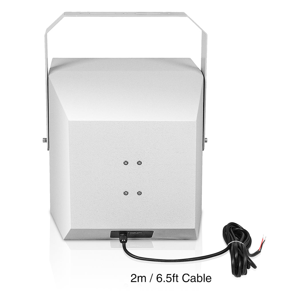 Sound Town TITAN-12G | 2-Way 12" Weatherproof IP66 Coaxial 600W Loudspeaker with Surface-Mount U-Bracket for Outdoor Installations, 8Ω, Gray - Back Panel