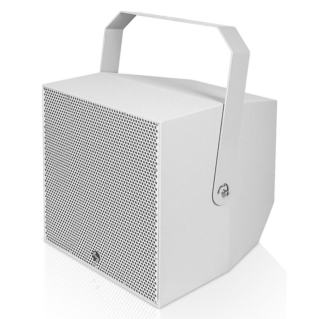 Sound Town TITAN-12G | 2-Way 12" Weatherproof IP66 Coaxial 600W Loudspeaker with Surface-Mount U-Bracket for Outdoor Installations, 8Ω, Gray - Left Panel
