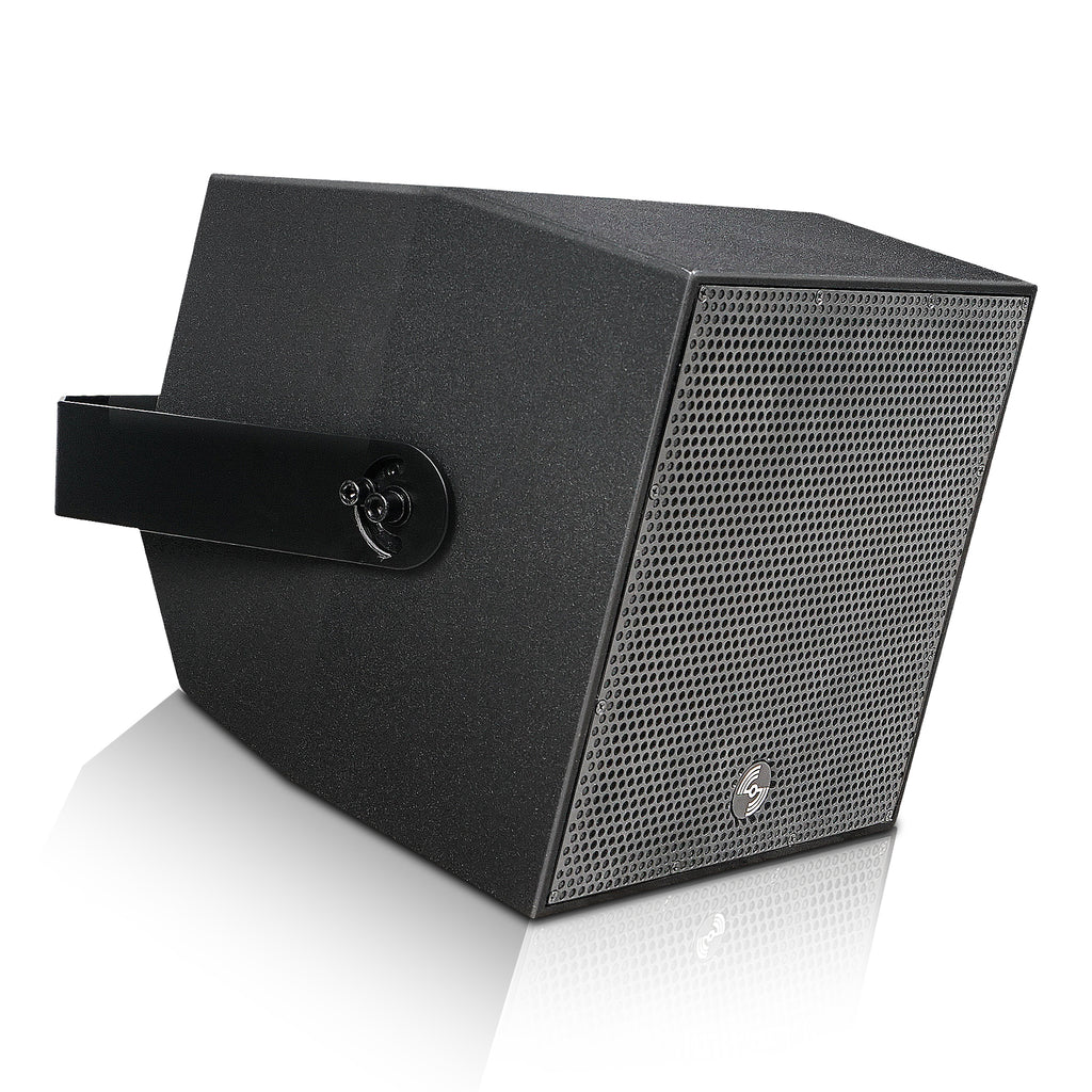 Sound Town TITAN-6B | 2-Way 6.5" Weatherproof IP66 Coaxial Loudspeaker with Surface-Mount U-Bracket for Outdoor Installations, 70V/100V/8Ω, Black