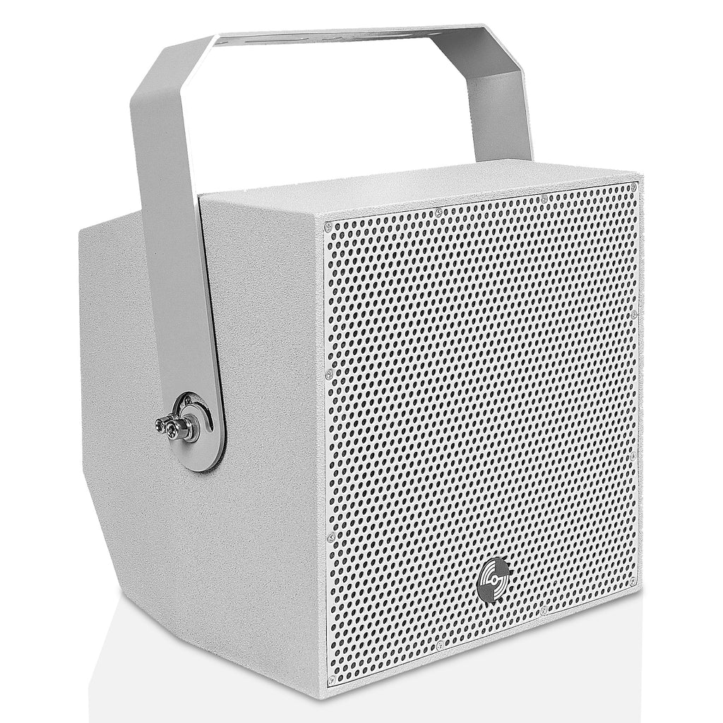 Sound Town TITAN-6G TITAN-6G | 2-Way 6.5" Weatherproof IP66 Coaxial Loudspeaker with Surface-Mount U-Bracket for Outdoor Installations, 70V/100V/8Ω, Gray - Right Panel