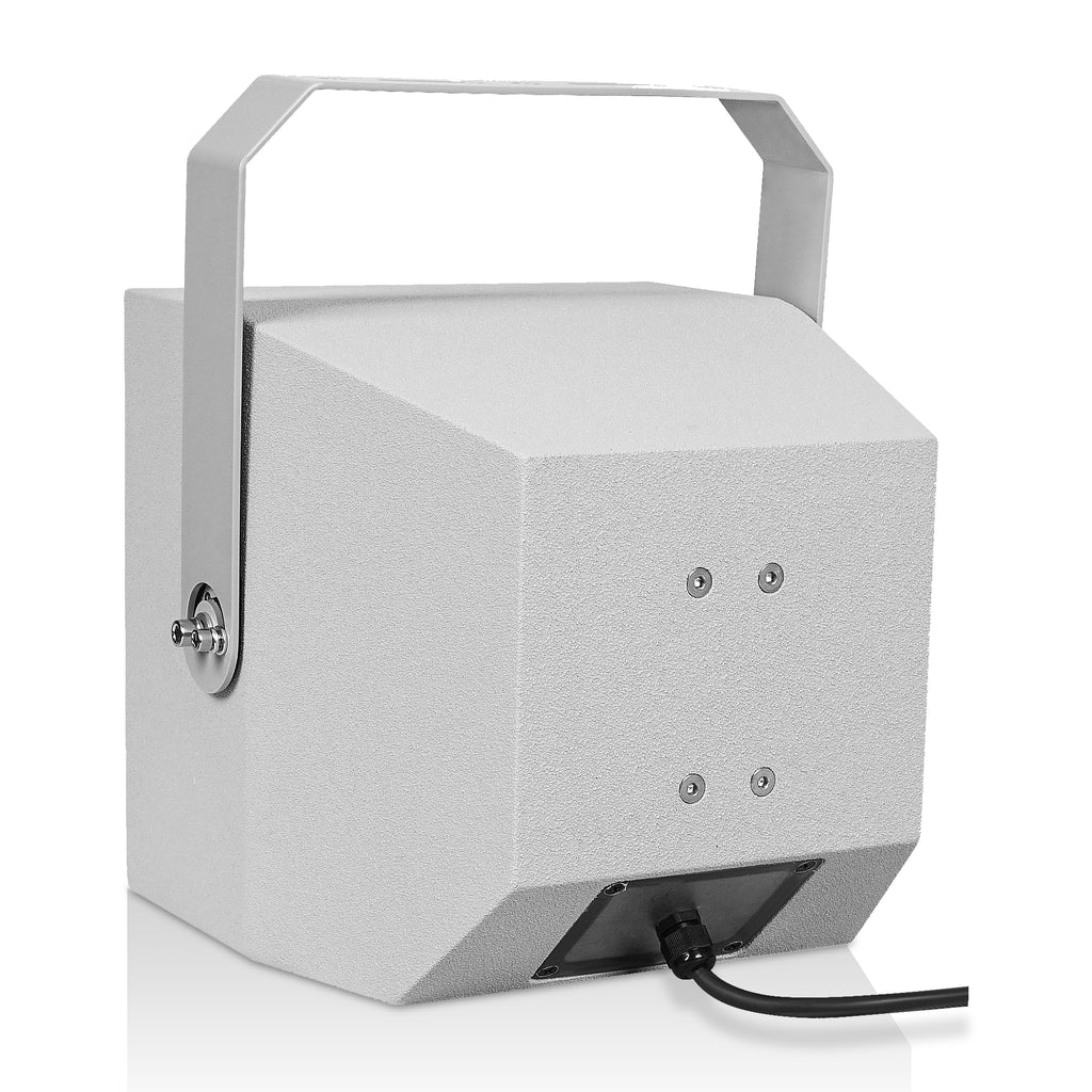 Sound Town TITAN-6G | 2-Way 6.5" Weatherproof IP66 Coaxial Loudspeaker with Surface-Mount U-Bracket for Outdoor Installations, 70V/100V/8Ω, Gray - Waterproof Connectors 
