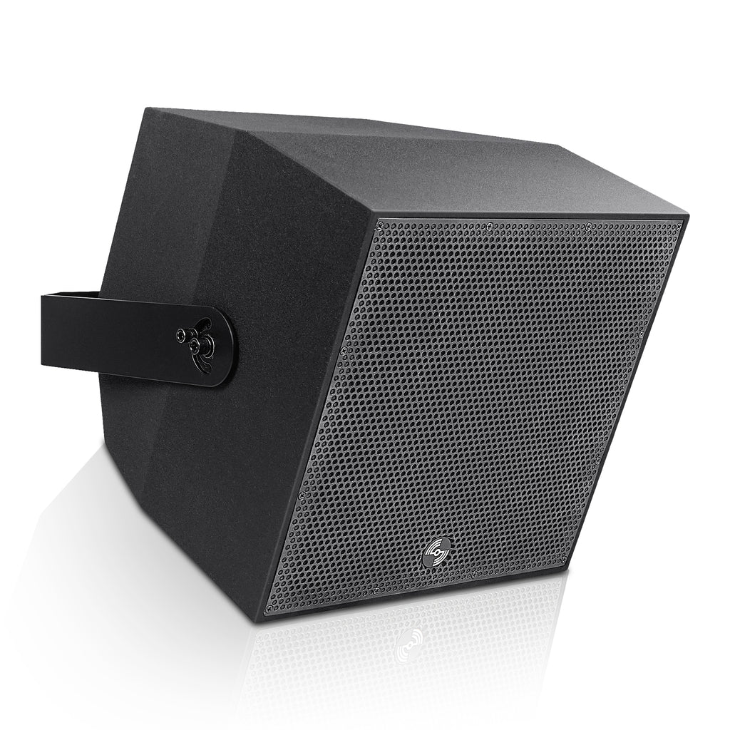 Sound Town TITAN-8B | 2-Way 8" Weatherproof IP66 Coaxial Loudspeaker with Surface-Mount U-Bracket for Outdoor Installations, 70V/100V/8Ω, Black