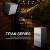 Sound Town TITAN-8G | 2-Way 70V/100V 8" Coaxial Weather-Resistant Installation Loudspeaker with U Bracket, Gray - Outdoor Applications