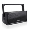 Sound Town TITAN-FG210B | 2-Way Dual 10" Weatherproof IP66 Fiberglass Full-Range 800W Loudspeaker with Surface-Mount U-Bracket for Outdoor Installation, Black - Right Angle 