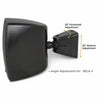 Sound Town VELA-3B-PAIR | VELA Series Pair of 3" Weatherproof IP55 Surface-Mount Speakers, 70V/100V/8Ω for Indoor and Outdoor Commercial Installations, Black - Adjustable Mounting Options