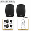 Sound Town VELA-3B-PAIR | VELA Series Pair of 3" Weatherproof IP55 Surface-Mount Speakers, 70V/100V/8Ω for Indoor and Outdoor Commercial Installations, Black - Included in the Box, Package Contents