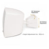 Sound Town VELA-3W-PAIR | VELA Series Pair of 3" Weatherproof IP55 Surface-Mount Speakers, 70V/100V/8Ω for Indoor and Outdoor Commercial Installations, White - Adjustable Mounting Options