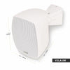 Sound Town VELA-3W-PAIR | VELA Series Pair of 3" Weatherproof IP55 Surface-Mount Speakers, 70V/100V/8Ω for Indoor and Outdoor Commercial Installations, White - Size and Dimensions