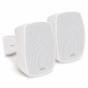 Sound Town VELA-3W-PAIR | VELA Series Pair of 3" Weatherproof IP55 Surface-Mount Speakers, 70V/100V/8Ω for Indoor and Outdoor Commercial Installations, White - Right View
