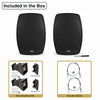 Sound Town VELA-4B-PAIR | VELA Series Pair of 4" Weatherproof IP55 Surface-Mount Speakers, 70V/100V/8Ω for Indoor and Outdoor Commercial Installations, Black - Included in the Box, Package Contents