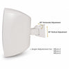 Sound Town VELA-4W-PAIR | VELA Series Pair of 4" Weatherproof IP55 Surface-Mount Speakers, 70V/100V/8Ω for Indoor and Outdoor Commercial Installations, White - Adjustable Mounting Options