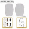 Sound Town VELA-4W-PAIR | VELA Series Pair of 4" Weatherproof IP55 Surface-Mount Speakers, 70V/100V/8Ω for Indoor and Outdoor Commercial Installations, White - Included in the Box, Package Contents