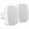 Sound Town VELA-4W-PAIR | VELA Series Pair of 4" Weatherproof IP55 Surface-Mount Speakers, 70V/100V/8Ω for Indoor and Outdoor Commercial Installations, White - Right View