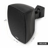 Sound Town VELA-5B-PAIR | VELA Series Pair of 5.25" Weatherproof IP55 Surface-Mount Speakers, 70V/100V/8Ω for Indoor and Outdoor Commercial Installations, Black - Size and Dimensions