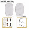 Sound Town VELA-5W-PAIR | VELA Series Pair of 5.25" Weatherproof IP55 Surface-Mount Speakers, 70V/100V/8Ω for Indoor and Outdoor Commercial Installations, White - Included in the Box, Package Contents