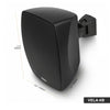 Sound Town VELA-6B-PAIR | VELA Series Pair of 6.5" Weatherproof IP55 Surface-Mount Speakers, 70V/100V/8Ω for Indoor and Outdoor Commercial Installations, Black - Size and Dimensions