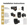 Sound Town VELA-6B-PAIR | VELA Series Pair of 6.5" Weatherproof IP55 Surface-Mount Speakers, 70V/100V/8Ω for Indoor and Outdoor Commercial Installations, Black - Installation Instructions