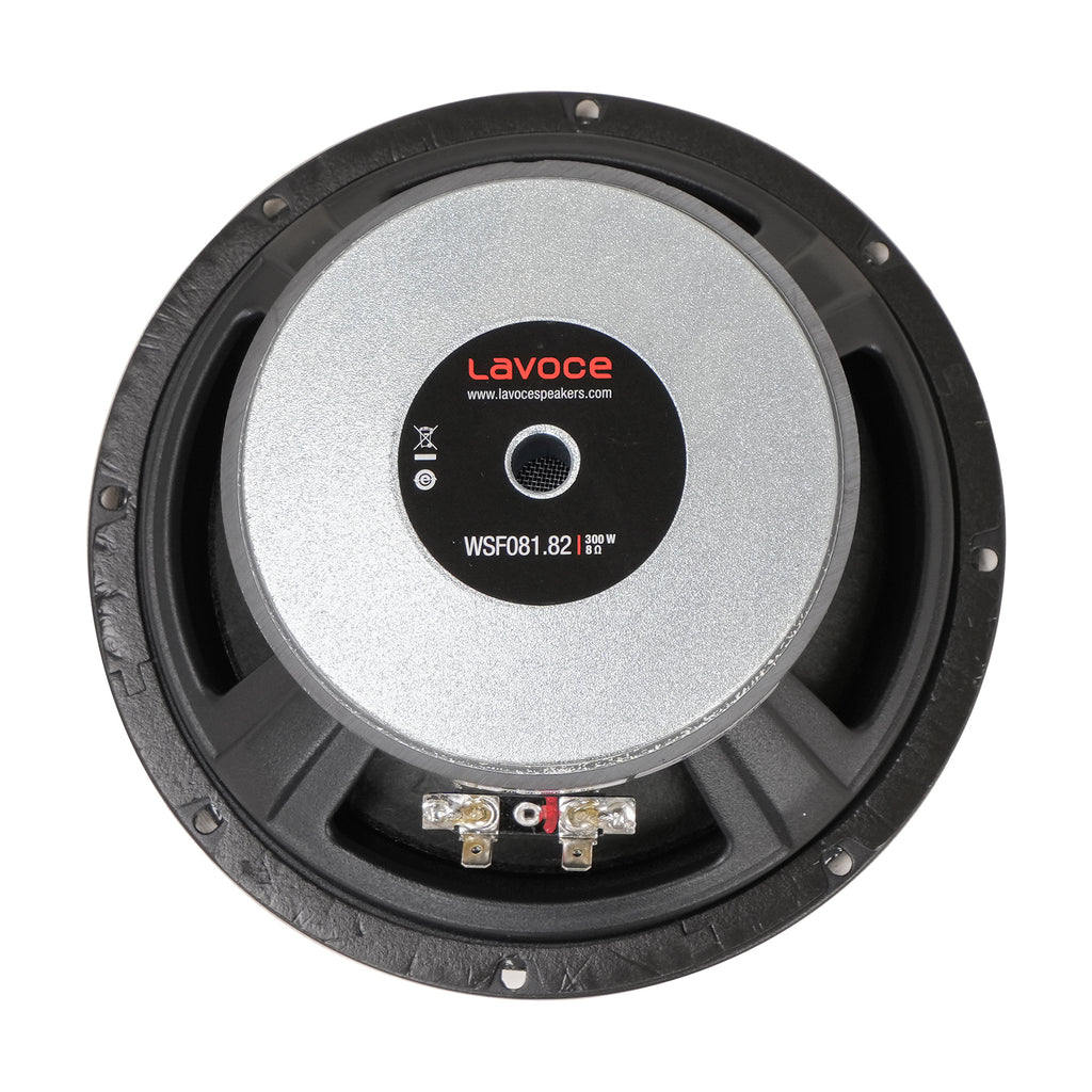 Sound Town WSF081.82 | Original Lavoce 8" Woofer with Ferrite Magnet, Waterproof Cone and Steel Frame, 150W at 8Ω for PA/DJ Speakers - Back Panel