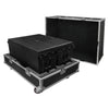 Sound Town Z210BX2-IFC | Pair of ZETHUS Series Dual 10-inch Passive Line Array Loudspeaker System with Flight Case, Full-Range/Bi-amp Switchable, Black - Transportable