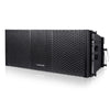 ZETHUS Series 2 x 10” Line Array Loudspeaker System with Dual Titanium Compression Drivers, Full Range/Bi-amp Switchable, Black - Left Panel