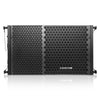 Sound Town ZETHUS-110 | 10” Passive Two-Way Line Array Loudspeaker, Full-Range/Bi-Amp Switchable, Birch Plywood, Black - Front Panel