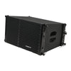 Sound Town ZETHUS-110-R ZETHUS Series 10” Two-Way Passive Line Array Loudspeaker System with Titanium Compression Driver, Full Range/Bi-amp Switchable, Black, Refurbished - Left Panel