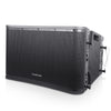 Sound Town ZETHUS-112B-PAIR ZETHUS Series 12" Two-Way Constant Curvature Line Array Loudspeaker System, Full-Range/Bi-Amp Switchable, Black-Left View