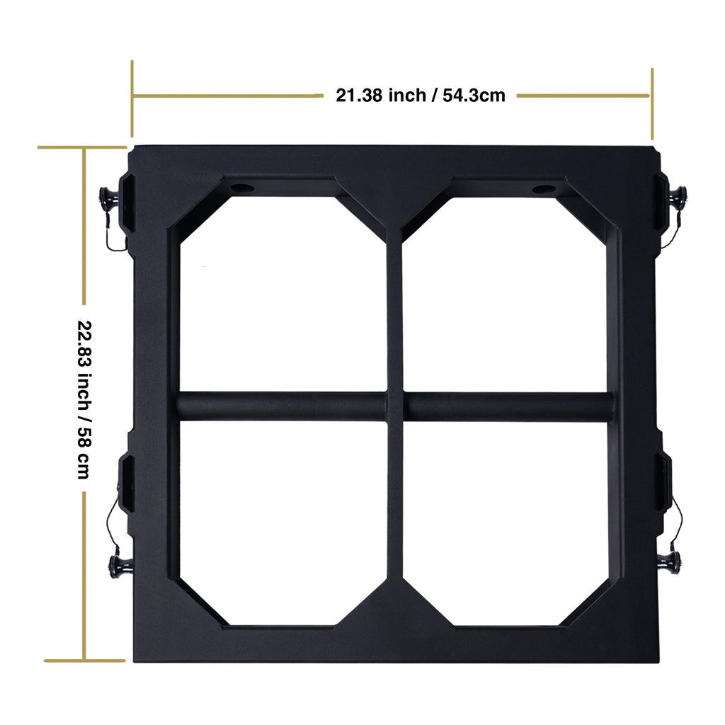 Sound Town ZETHUS-112BX4 ZETHUS Series Mounting Frame for ZETHUS-112B / ZETHUS-112BPW Line Array Speakers - Size and Dimensions