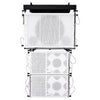 Sound Town ZETHUS-115SWPW110WX2 ZETHUS Series Line Array Speaker System with One 15-inch Powered Line Array Subwoofer with DSP, LPF, Two Compact 1 X 10-inch Line Array Speakers, White - Front Panel