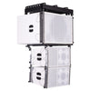 Sound Town ZETHUS-115SWPW110WX2 ZETHUS Series Line Array Speaker System with One 15-inch Powered Line Array Subwoofer w/ DSP, LPF, Two Compact 1 X 10-inch Line Array Speakers, White - Right Panel