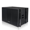 Sound Town ZETHUS-118SPW | ZETHUS Series 18” 1600W Powered Line Array Subwoofer with DSP, LPF, Black - Left Panel