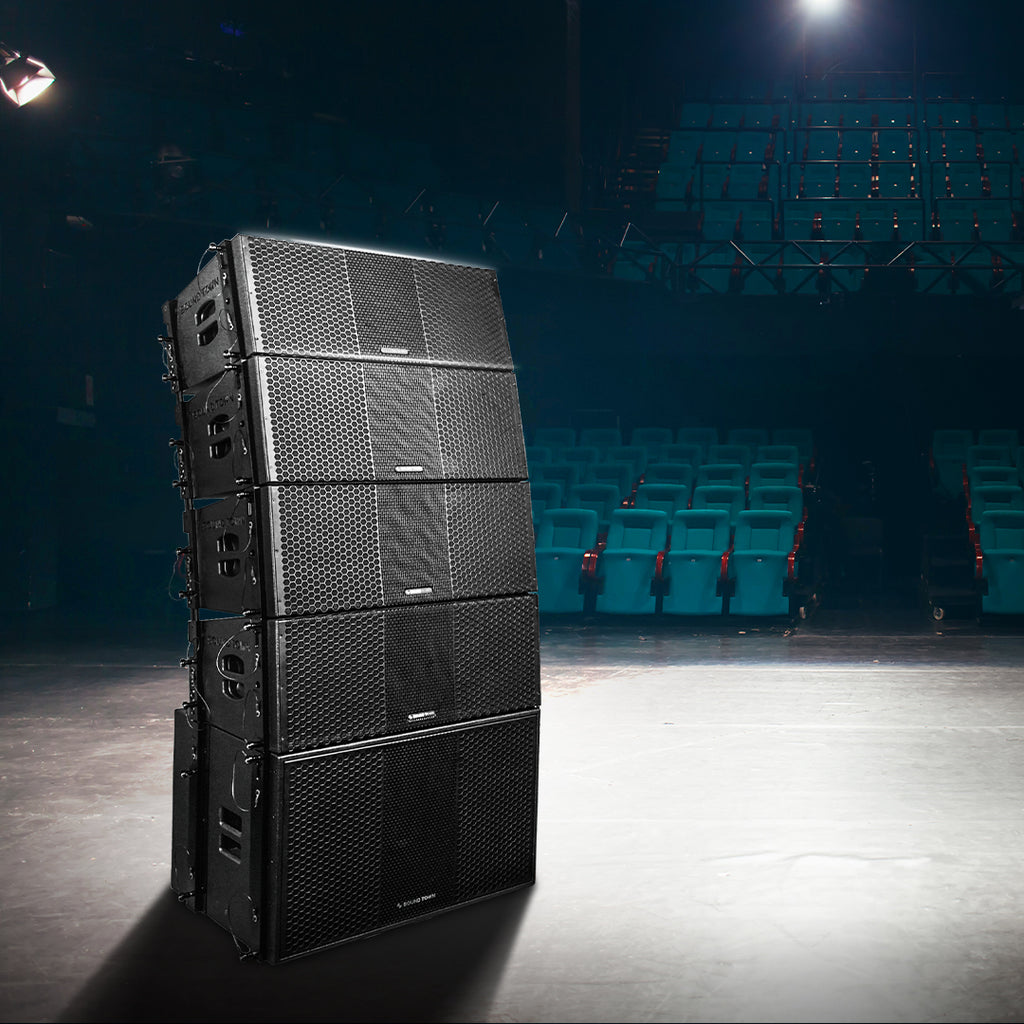 Sound Town ZETHUS-118SPW | ZETHUS Series 18” 1600W Powered Line Array Subwoofer with DSP, Black - Live Events, Auditorium Theater, Concerts