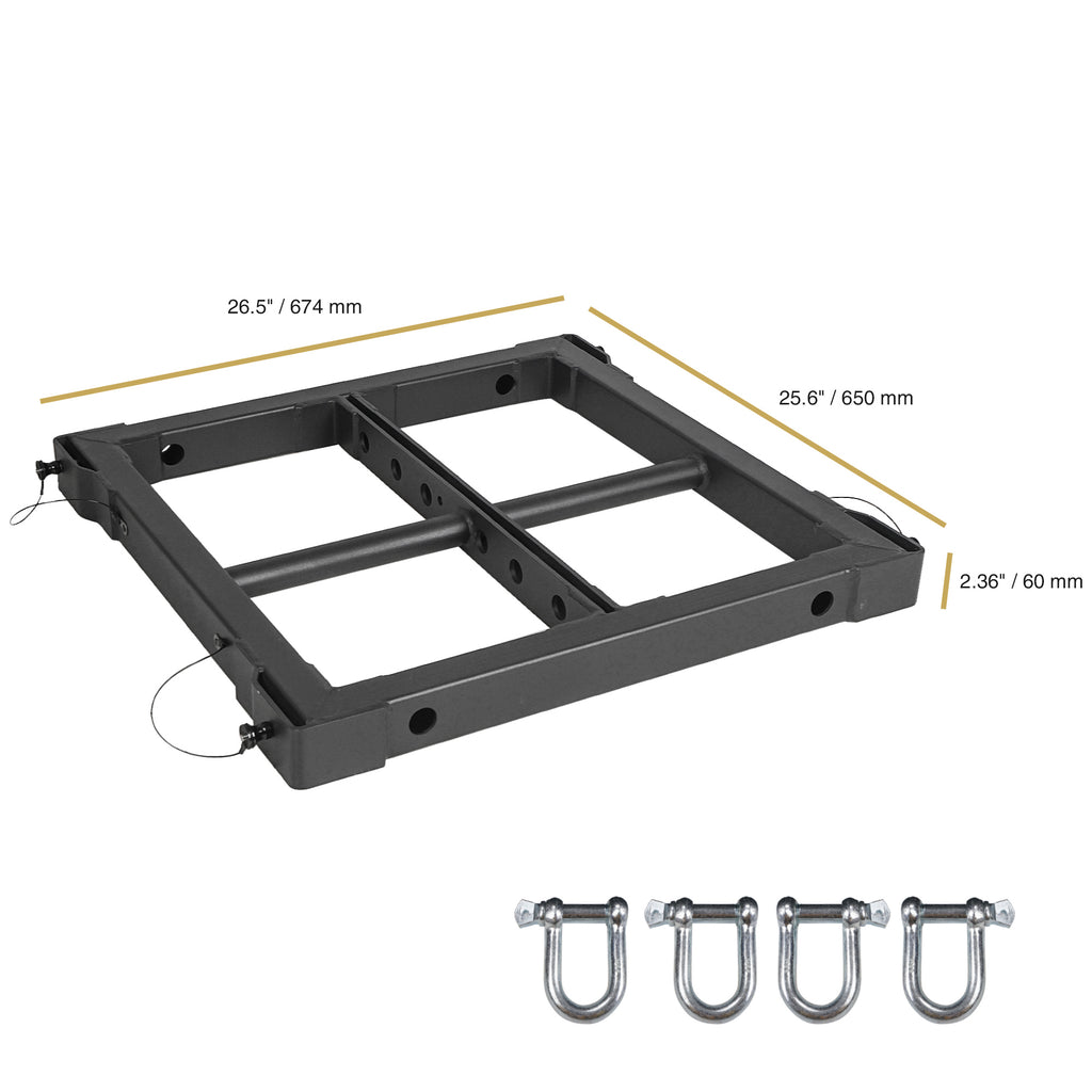 Sound Town ZETHUS-208FF-R | REFURBISHED: ZETHUS Series Mounting Frame for ZETHUS-208 Line Array Speaker - Size and Dimensions