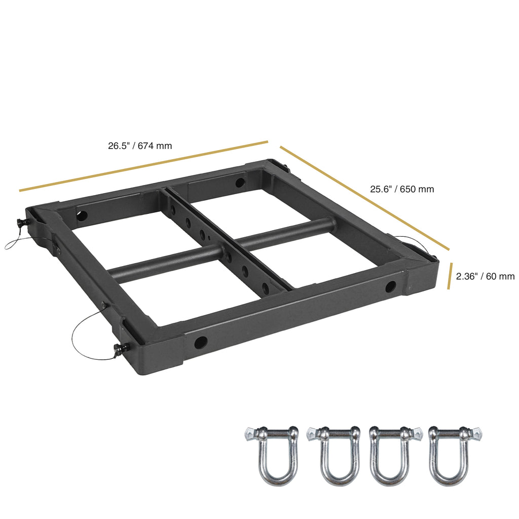Sound Town ZETHUS-208FF | ZETHUS Series Mounting Frame for ZETHUS-208 Line Array Speaker - Size and  Dimensions