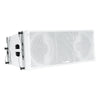 Sound Town ZETHUS-210WPW | ZETHUS Series 1100W Dual 10" Powered Full-Range Line Array Loudspeaker with DSP, White - Right Angle 