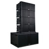 Sound Town ZETHUS-218S210X4 ZETHUS Series Line Array System with One Dual 18-inch Subwoofer, Four Compact Dual 10-inch PA Speakers, One stack adapter, Black - Right Panel
