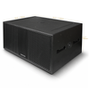 Sound Town ZETHUS-218SPW | ZETHUS Series Dual 18" Powered 3200W Line Array Subwoofer with 2-Channel Class-D Amplifier and DSP, Birch Plywood, M20 Mounting Socket, Black - Size and Dimensions