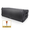 Sound Town ZETHUS-IP118S210X4 Dual 10" Water-Resistant Passive Line Array Loudspeaker, Full-Range/Bi-Amp Switchable, Black - Pull Pins
