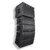 Sound Town ZETHUS-IP118S210X4 | ZETHUS Series Water-Resistant Line Array System with One 18" Subwoofer, Four 2 x 10" Italian Driver Loudspeaker, One Flying Frame, Black - All Weather