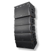 Sound Town ZETHUS-IP118S210X4 | ZETHUS Series Water-Resistant Line Array System with One 18" Subwoofer, Four 2 x 10" Italian Driver Loudspeaker, One Flying Frame, Black -Tour Grade