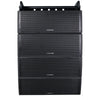 Sound Town ZETHUS-IP208X4 ZETHUS Series 4x Dual 8” Water-Resistant Passive Line Array System with 3” Titanium Compression Drivers, Full Range/Bi-amp Switchable, Black-Front