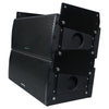 Sound Town ZETHUS-IP208X4 ZETHUS Series Dual 8” 900W Water-Resistant Passive Line Array Loudspeaker with 3” Titanium Compression Driver, Full Range/Bi-amp Switchable, Black - Stacked